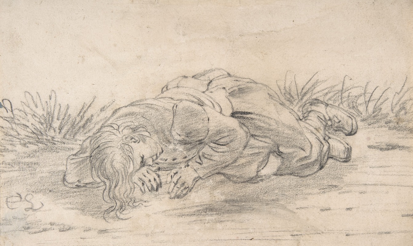 A Boy Sleeping in the Outdoors — Cornelis Saftleven