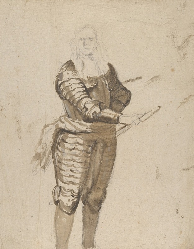 Study of a Standing Commander Holding a Staff by Cornelis Schut — digital art print download
