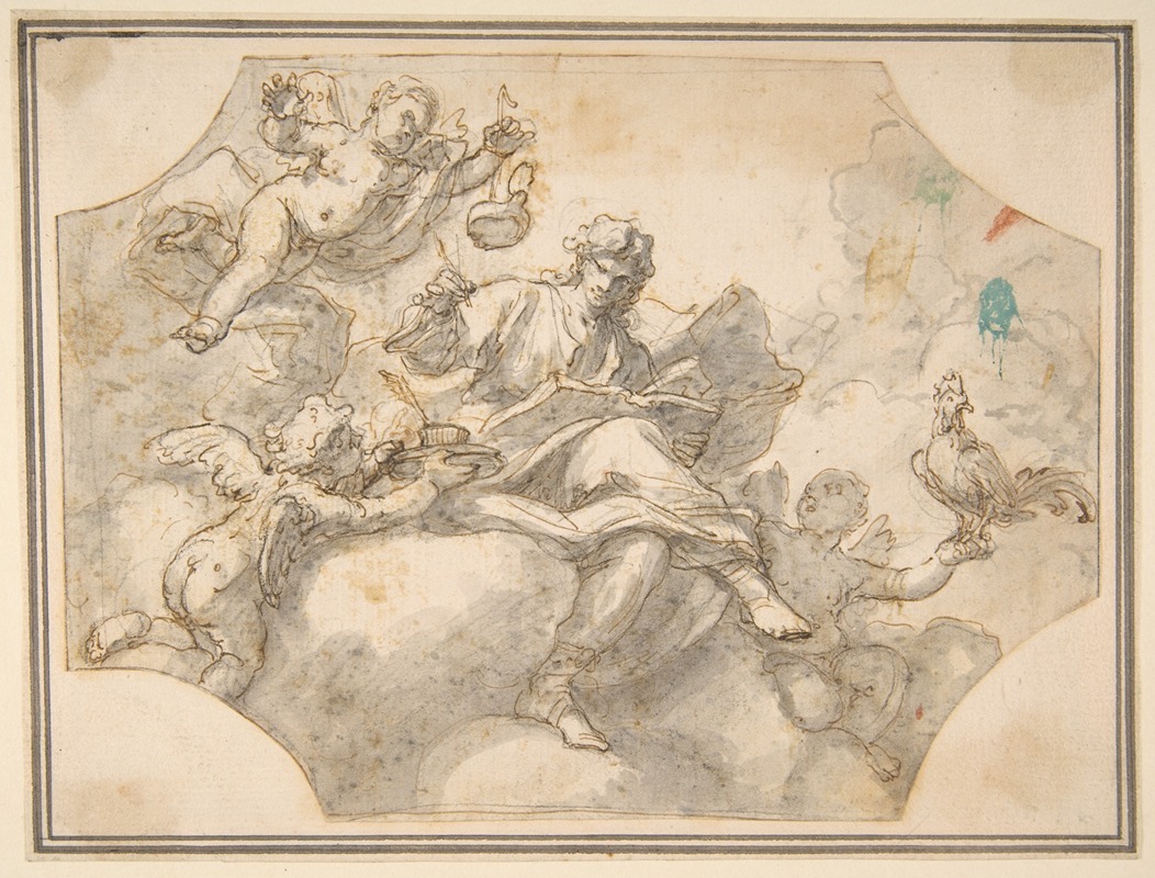 Allegorical Figure of Study by Франческо Солимена, 1657–1747 — digital art print download
