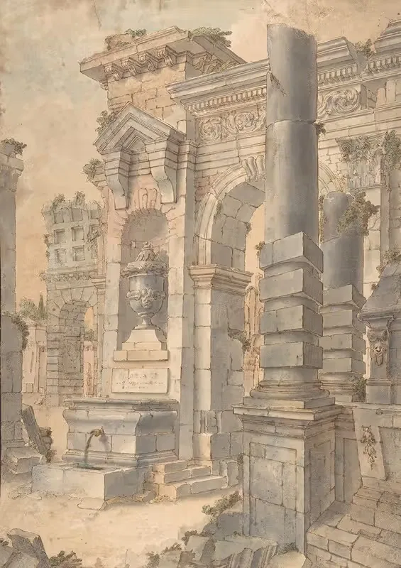 Эскиз для росписи стен by Франческо Стагни, 1800–1830 — digital art print download