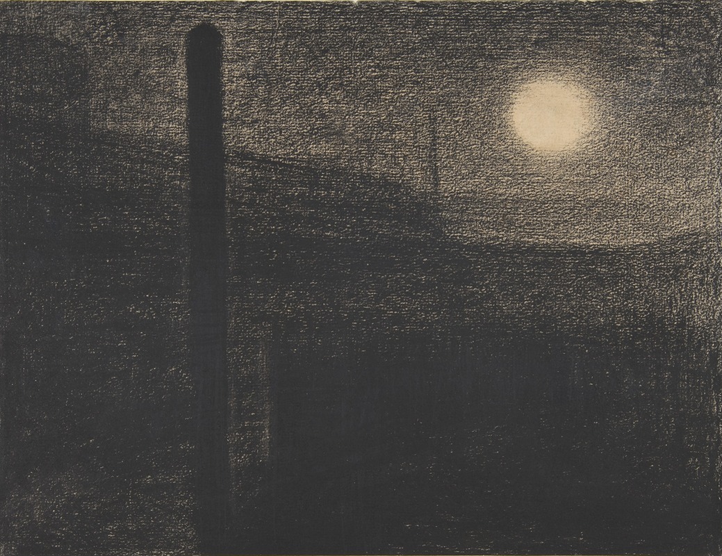 Courbevoie; Factories by Moonlight by Жорж Сёра — digital art print download