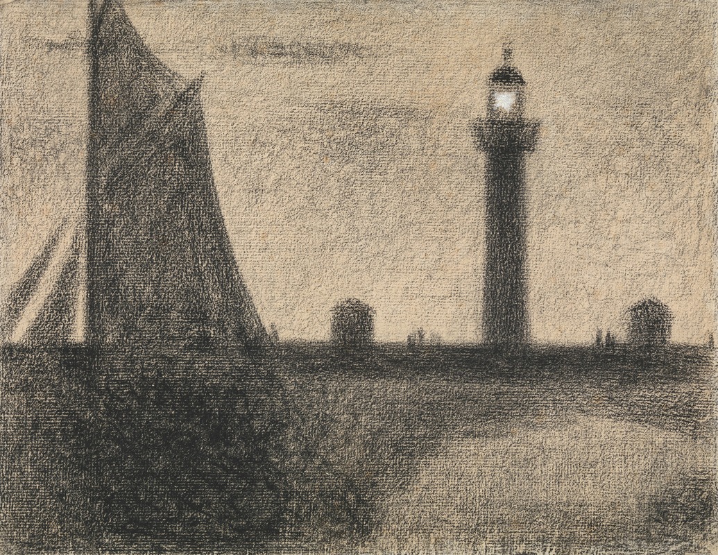 The Lighthouse at Honfleur by Жорж Сёра, 1886 — digital art print download
