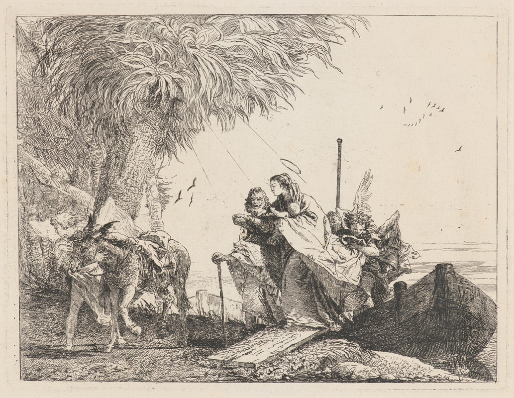 The Holy Family Disembarking — Giovanni Domenico Tiepolo