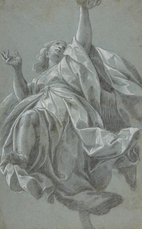 Flying Angel with Arms Upraised by Giovanni Mauro della Rovere, 1575–1640 — digital art print download