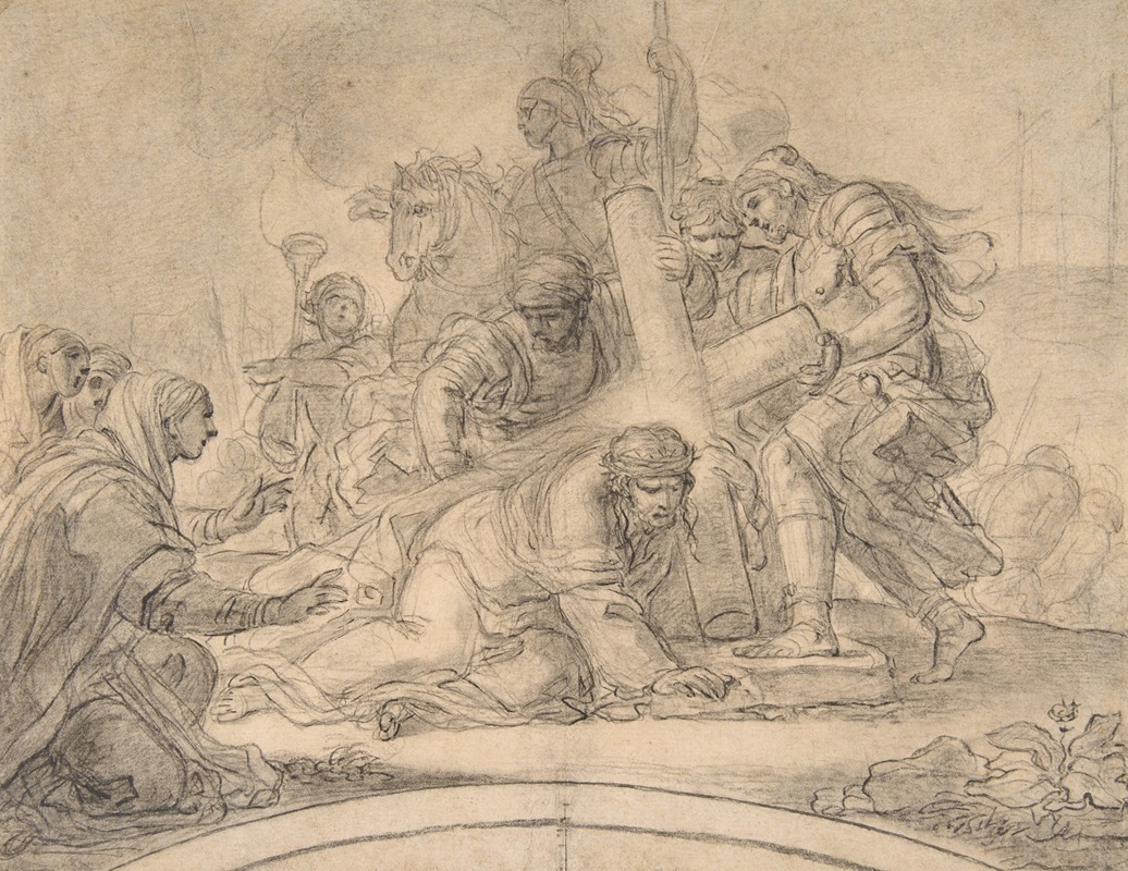 Christ Falls under the Cross by Girolamo Starace — digital art print download