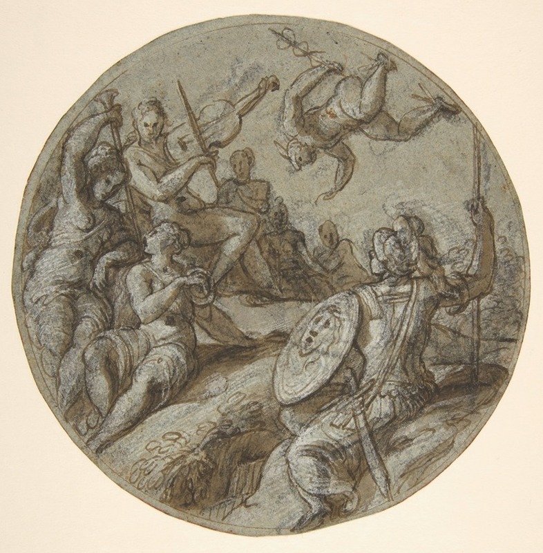 Classical Gods, Muses, and Allegorical Figures by Giuseppe Salviati — digital art print download