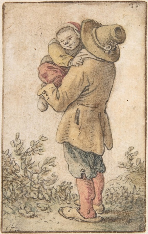Peasant with Child by Херман Сафлевен — digital art print download