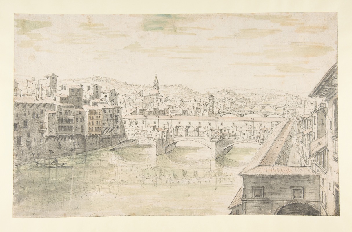 View of the Ponte Vecchio, Florence — Israel Silvestre