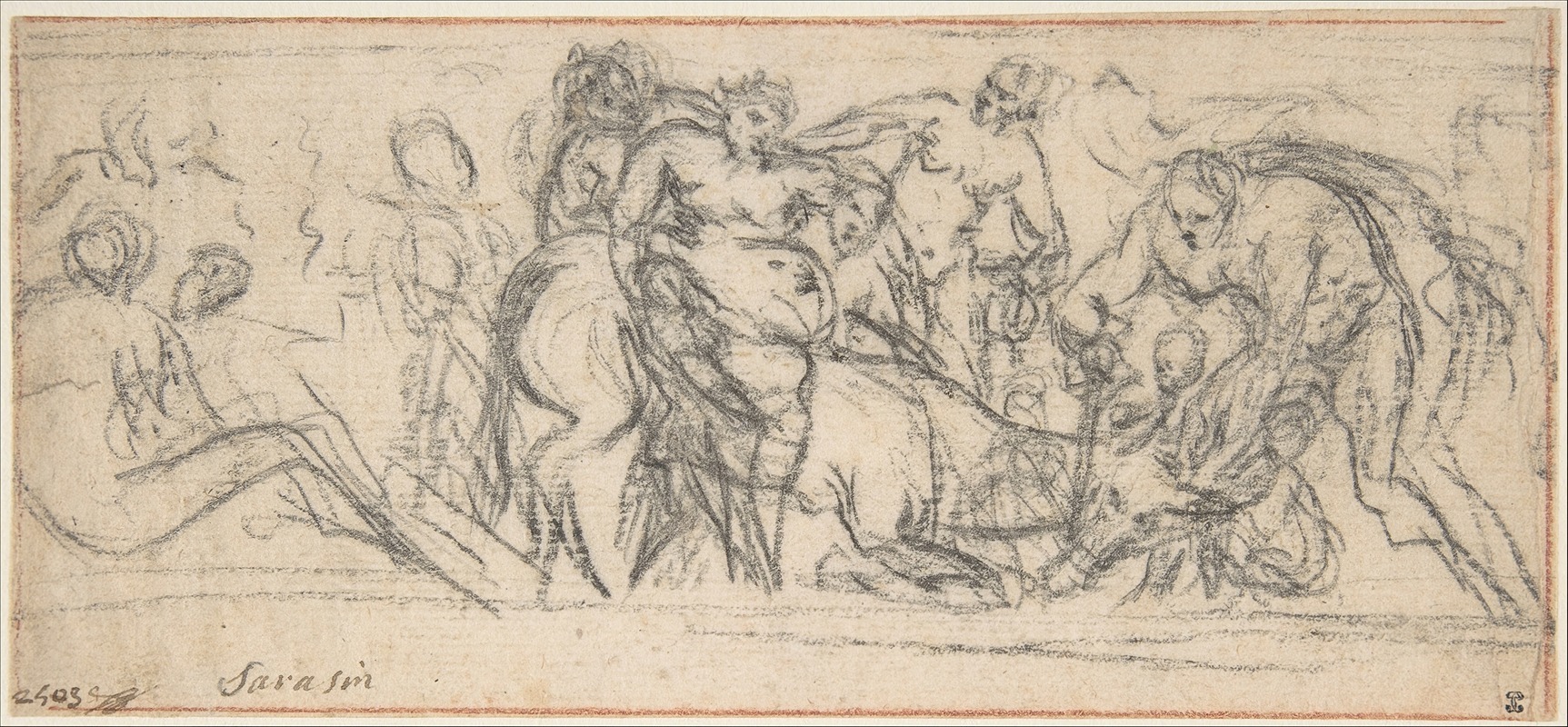 Drunken Silenus Riding on an Ass by Jacques Sarazin — digital art print download