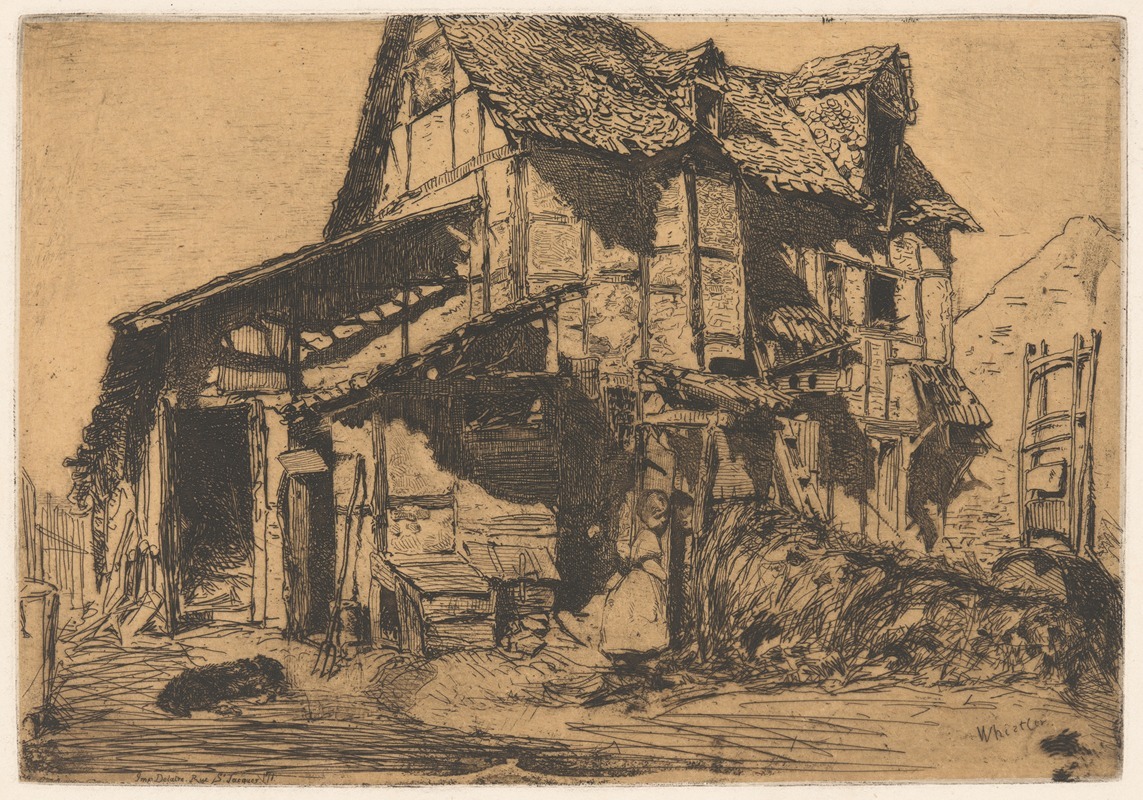 The Unsafe Tenement by Джеймс Абботт МаКнилл Уистлер, 1858 — digital art print download