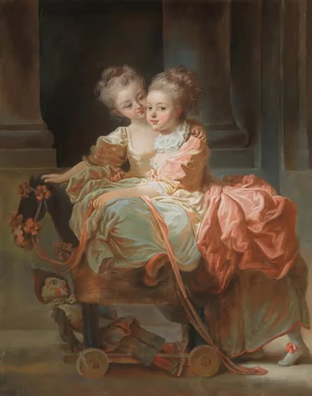 Две сестры by Жан-Клод-Ришар де Сен-Нон, 1770 — digital art print download