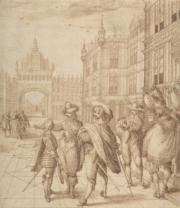 Cavaliers in a City Square by Jean de Saint-Igny — digital art print download