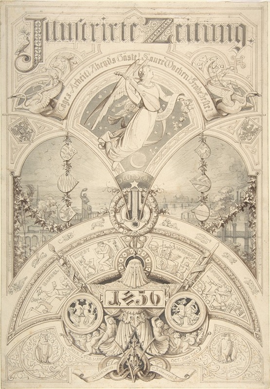 Title Page for 'Illustrirte Zeitung 1856' — Johann Caspar Nepomuk Scheuren