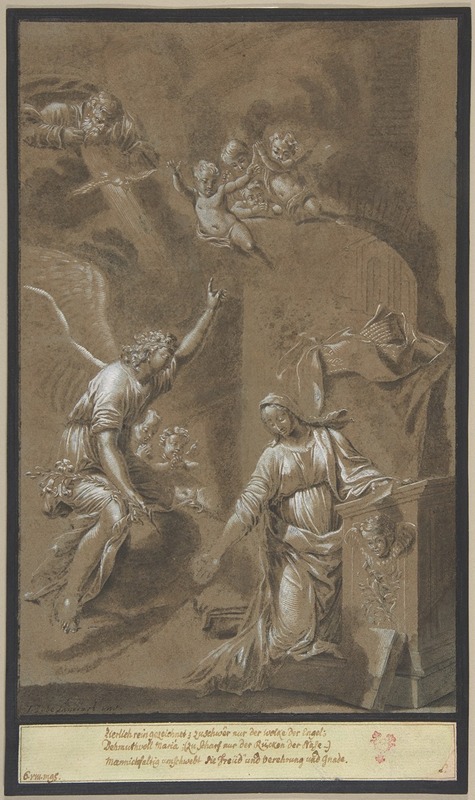 The Annunciation by Johann Jakob von Sandrart — digital art print download