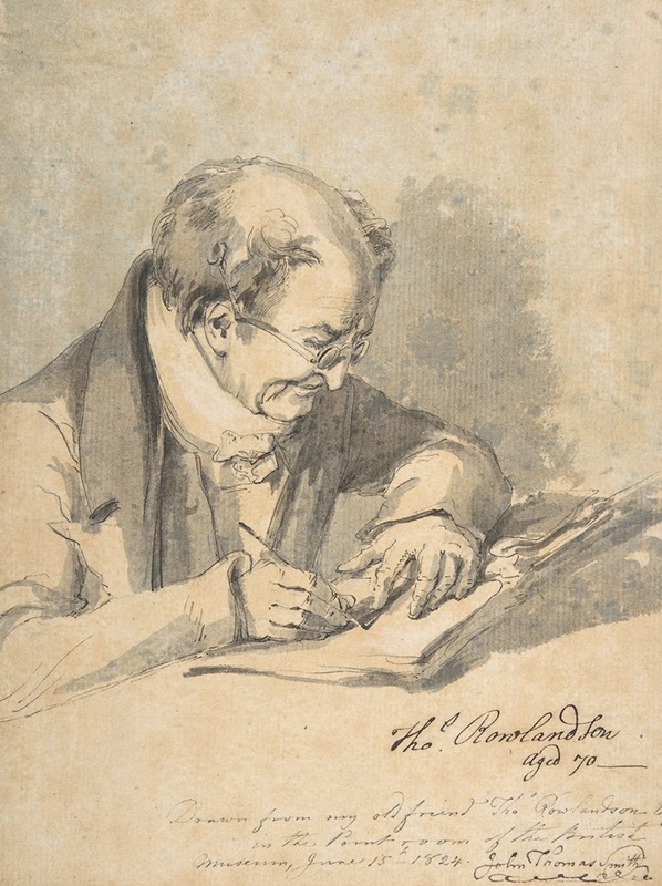 Thomas Rowlandson, aged 70 by John Thomas 'Antiquity' Smith, 1824 — digital art print download