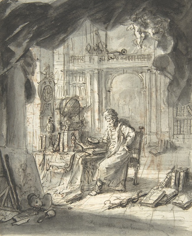 An Oriental Astronomer in His Study by Мартин Иоганн Шмидт — digital art print download