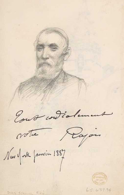 Portrait of Man by Мартин Рико и Ортега, 1833–1908 — digital art print download