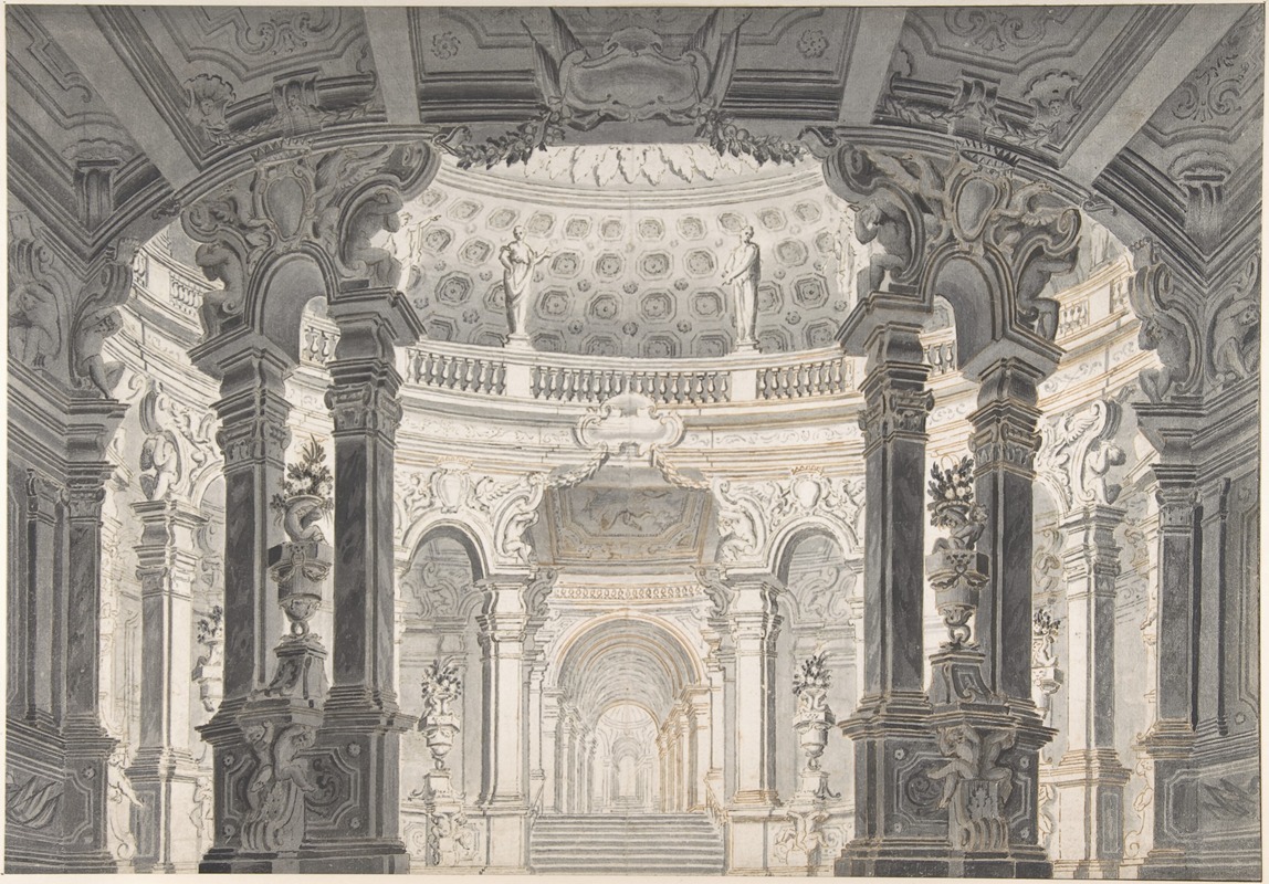 Design for a Stage Set by Pietro Righini, 1688–1742 — digital art print download
