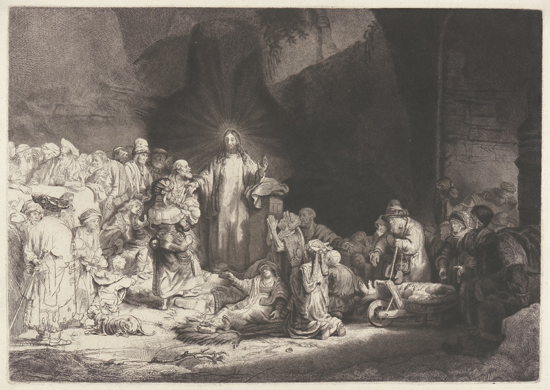 Christ Healing the Sick by Рембрандт ван Рейн — digital art print download