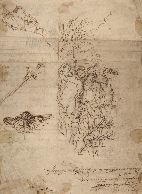 Study for a Judgment of Paris and Other Figure Studies — Сальватор Роза