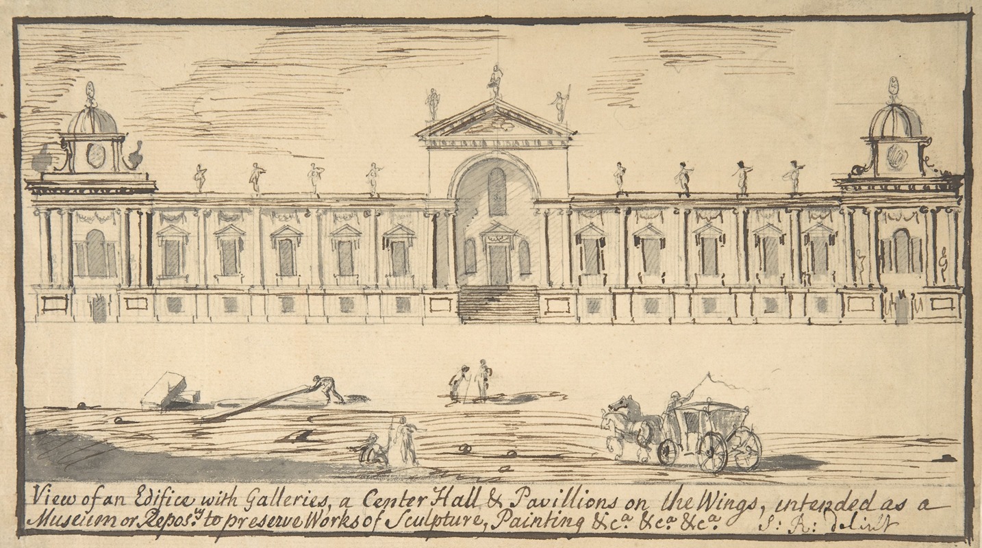 Design for a Museum or Repository by Stephen Riou, 1758 — digital art print download