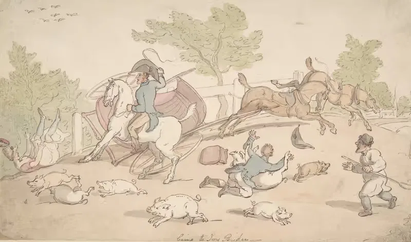 Going to Ivy Bridge by Thomas Rowlandson, 1780–1827 — digital art print download
