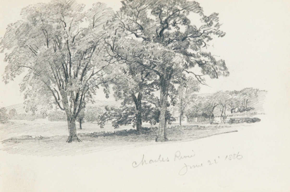 Charles River June 22 '86 by Уильям Трост Ричардс, 1886 — digital art print download