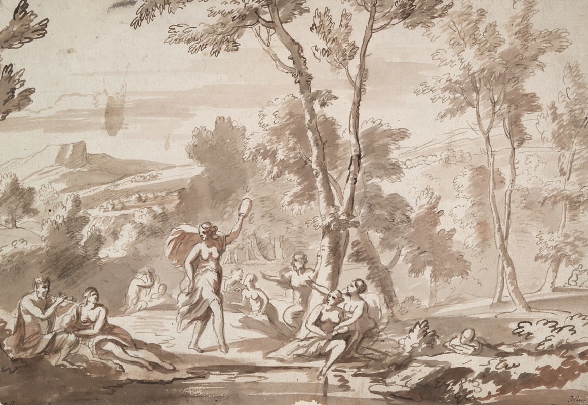 Nymphs and Satyrs by Adriaen de Hennin — digital art print download