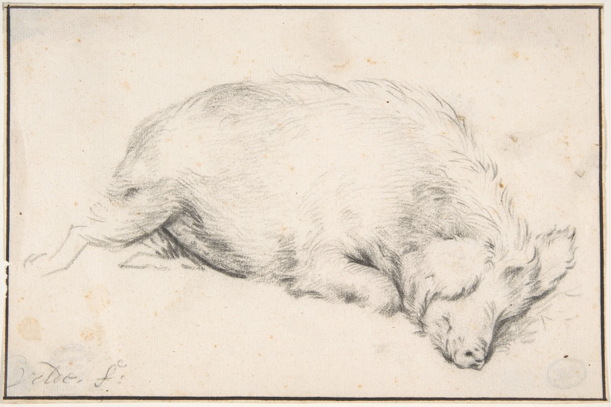 A Sleeping Swine by Адриан ван де Вельде — digital art print download