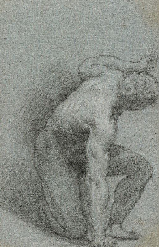 Kneeling Figure by Агостино Караччи, 1582–1585 — digital art print download