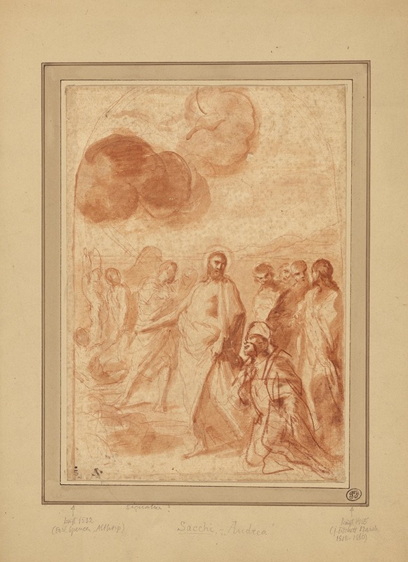 Christ's Command to St. Peter, 'Feed My Sheep!' ('Pasce Oves Mea') — Andrea Sacchi