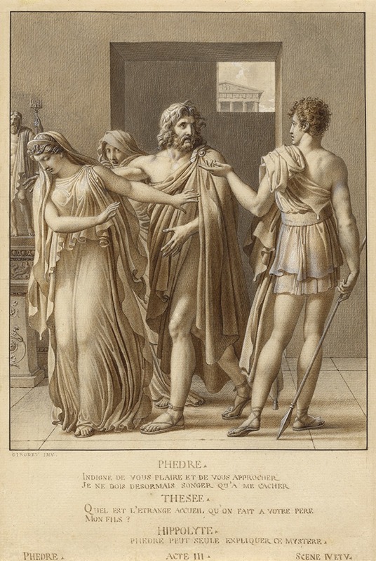 Phaedra Rejecting the Embraces of Theseus — Anne Louis Girodet-Trioson