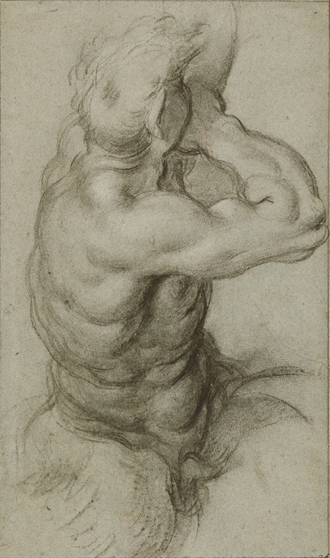 Study of Triton Blowing a Conch Shell by Аннибале Караччи, 1600 — digital art print download