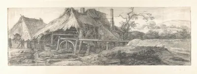 Landscape with a Mill by Антоний Ватерлоо — digital art print download