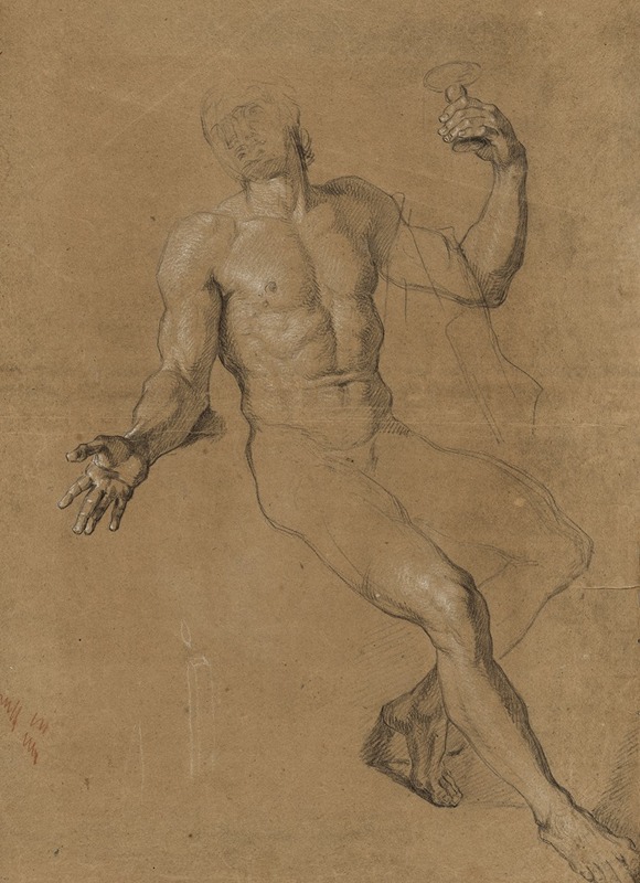 Study of a Nude Man Posed as Bacchus — Антуан Койпель
