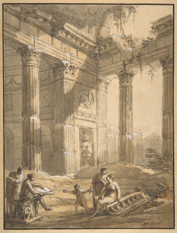 Artist Among Ruins by Антонио Цукки — digital art print download