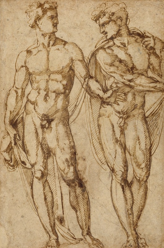 Study of Two Men by Baccio Bandinelli, 1525 — digital art print download