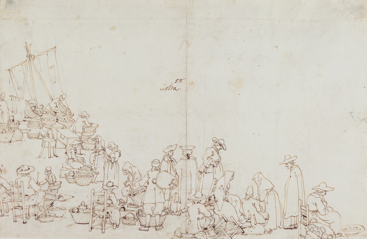 A Market Scene by Каналетто, 1740 — digital art print download