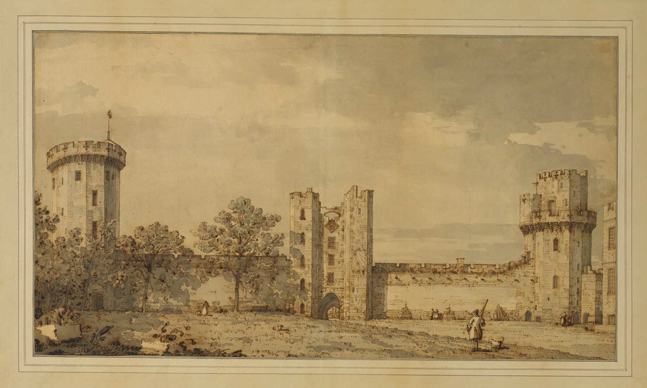 Warwick Castle; The East Front from the Courtyard — Canaletto