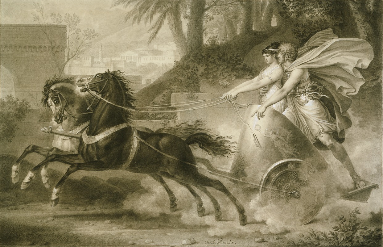 The Return from the Race by Карл Верне, 1800 — digital art print download