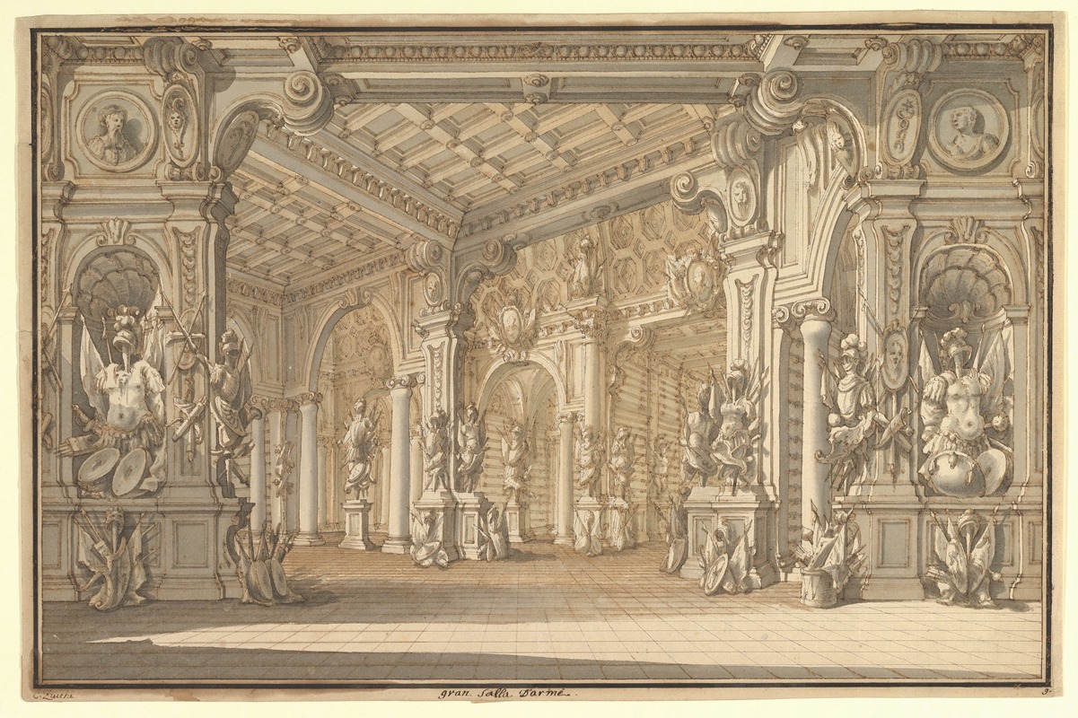Design for a Stage Set by Carlo Zucchi the Younger, 1728–1795 — digital art print download