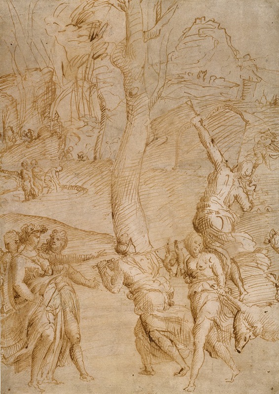 Hunting Scene by Italian School, 1510 — digital art print download