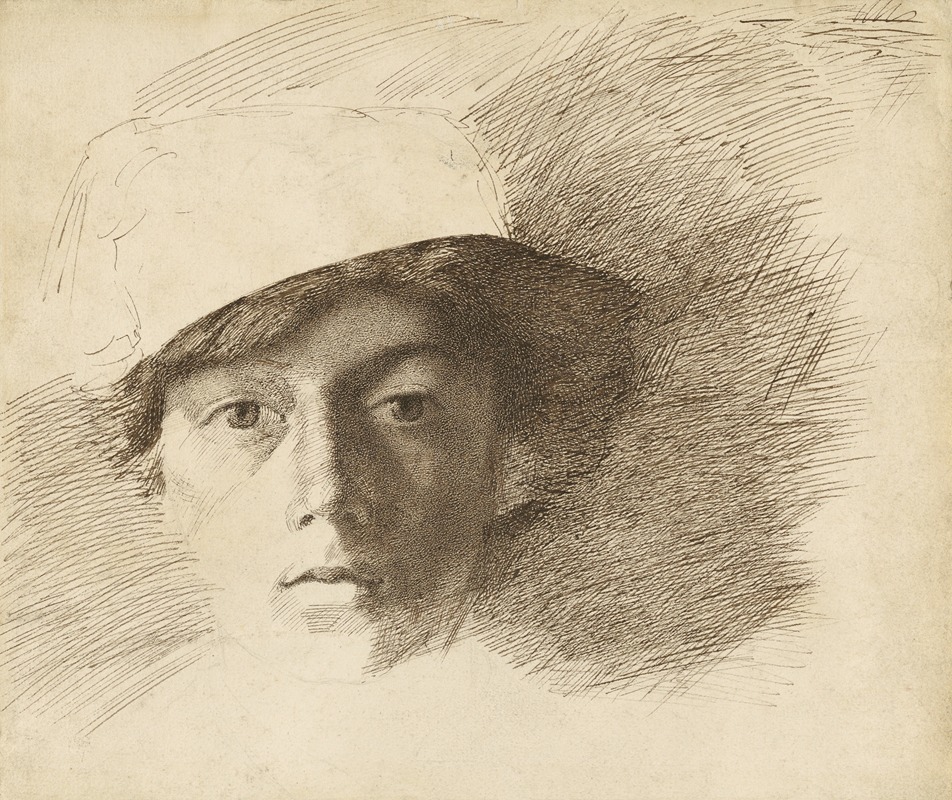 Self-Portrait by Чарльз Самуэль Кин, 1845 — digital art print download