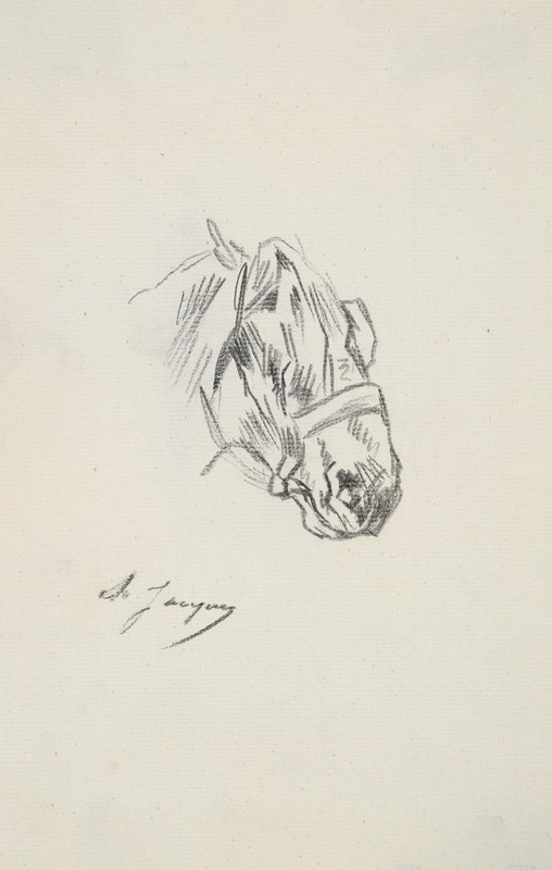 Head of a Horse — Charles Emile Jacque