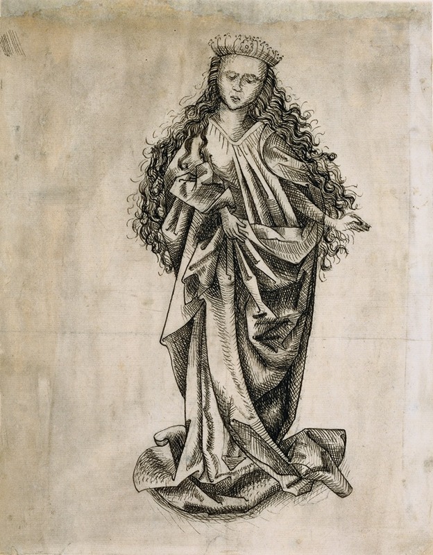 Standing Female Saint by Circle of Martin Schongauer, 1490 — digital art print download