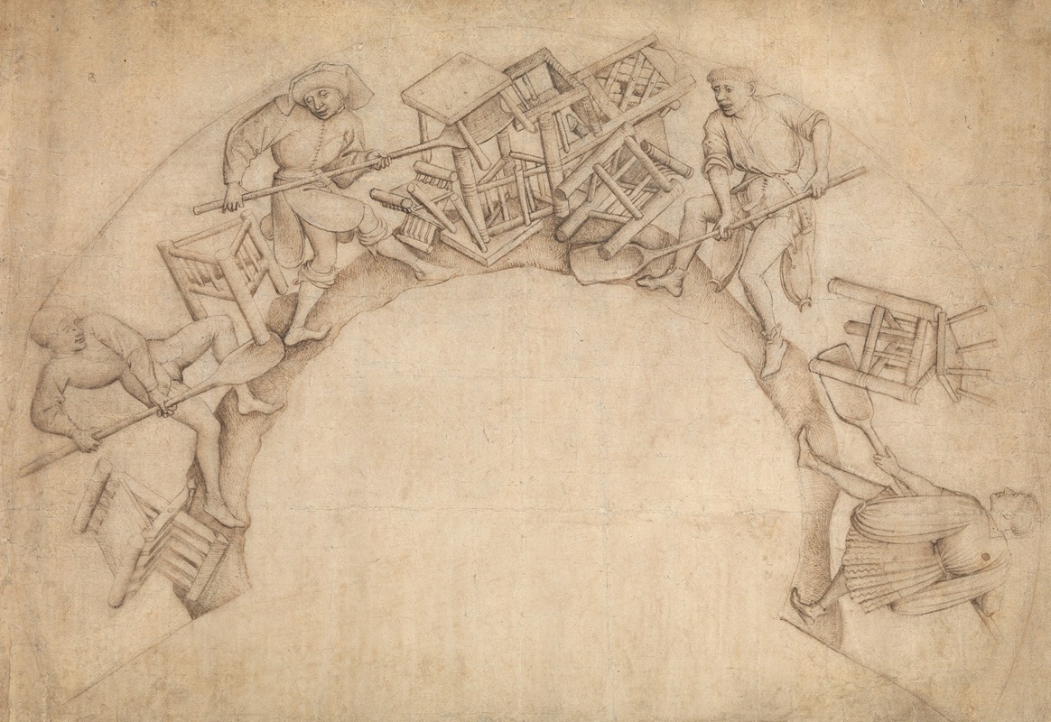 Men Shoveling Chairs (Scupstoel) — Circle of Rogier van der Weyden