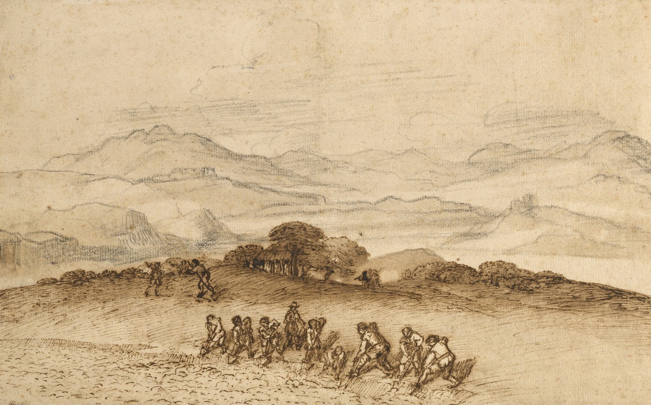 Landscape in Latium with Farm Laborers — Claude Lorrain