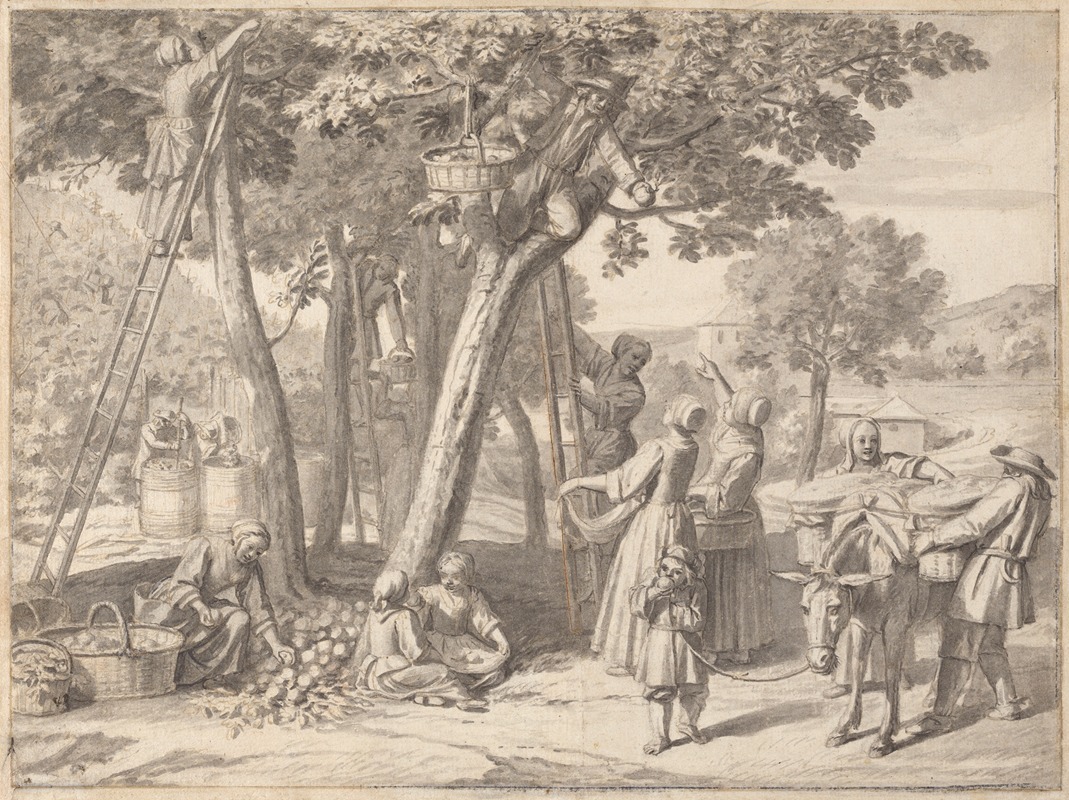 An Apple Harvest by Claude Simpol, 1700 — digital art print download