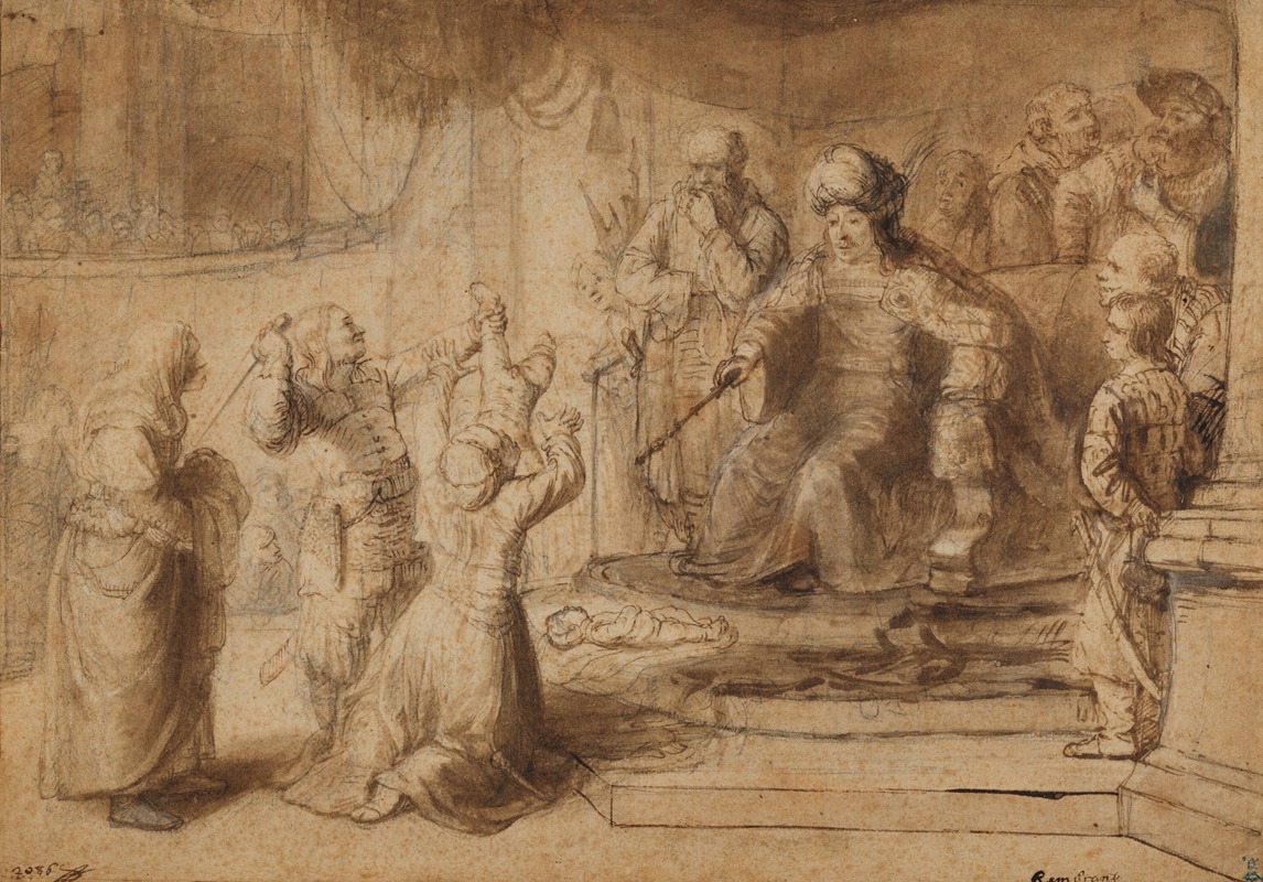 The Judgment of Solomon by Constantijn Daniel van Renesse — digital art print download