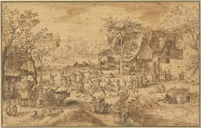 Peasant Kermis by Давид Винкбунс, 1604 — digital art print download